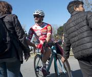 Roderyck Asconeguy, ganador de la sexta etapa del Campeonato de ciclismo de invierno de Montevideo, en el Parque Batlle