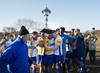 Jugadores de Bella Vista festejan, tras vencer a Canadian, ayer, en el Parque ANCAP · Foto: Pablo Vignali Jugadores de Bella Vista festejan, tras vencer a Canadian, ayer, en el Parque ANCAP · Foto: Pablo Vignali