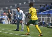 Simphiwe Dludlu, durante el partido Brasil - Sudáfrica, en el estadio Charrúa. 