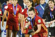 Claudia Pina, de España, durante la final de la Copa Mundial Femenina sub 17 Uruguay 2018, en el estadio Charrúa