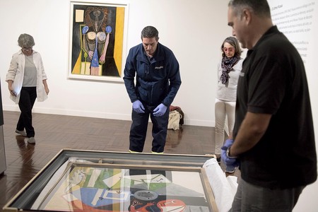 Montaje de la muestra Picasso en Uruguay en el Museo Nacional de Artes Visuales. · Foto: Ricardo Antúnez Montaje de la muestra Picasso en Uruguay en el Museo Nacional de Artes Visuales. · Foto: Ricardo Antúnez