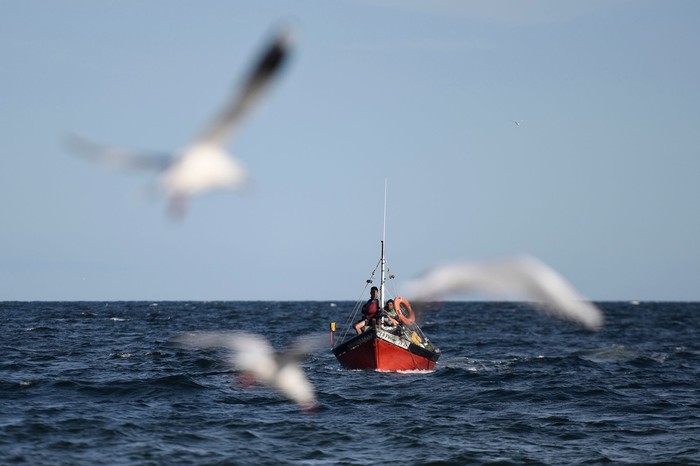 Pescadores artesanales en Piriapolis, Maldonado (archivo, abril de 2019). · Foto: Nicolás Celaya / adhocFOTOS