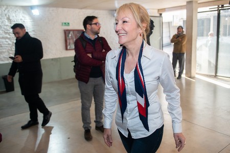 Carolina Cosse antes de una conferencia de prensa en La Huella (archivo, julio 2019). · Foto: Santiago Mazzarovich, adhocfotos Carolina Cosse antes de una conferencia de prensa en La Huella (archivo, julio 2019). · Foto: Santiago Mazzarovich, adhocfotos