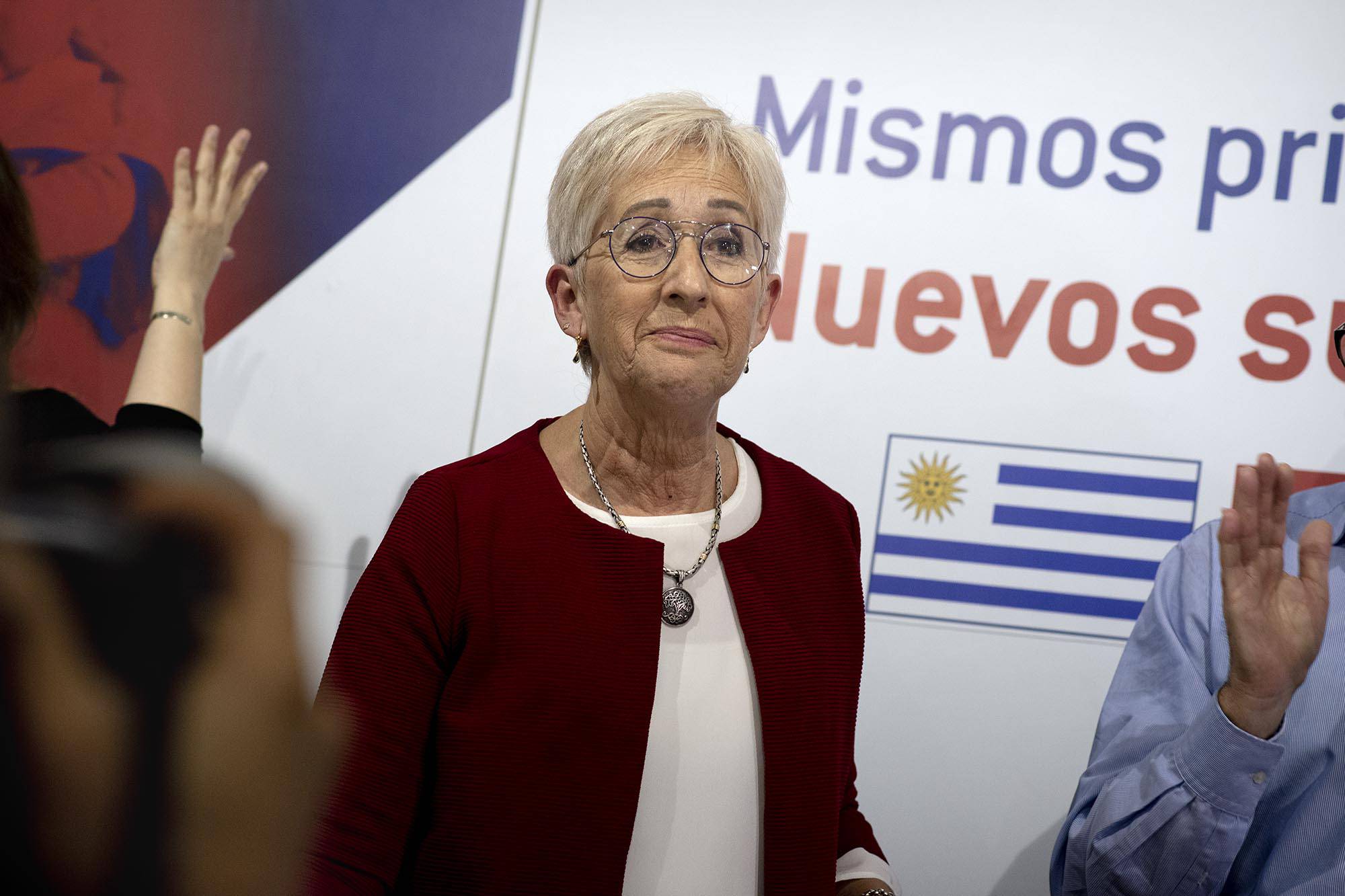 Graciela Villar en el Plenario del Frente Amplio, el 18 de julio, después de su proclamación como candidata a la vicepresidencia. Foto: Ricardo Antúnez