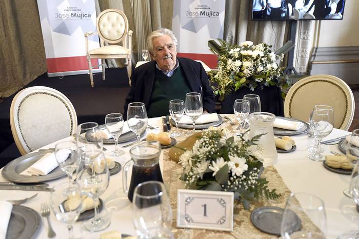 José Mujica, ayer, en el Hotel del Prado.
 · Foto: Federico Gutiérrez