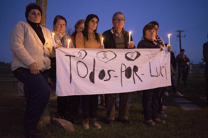 Movilización por el asesinato de Luciana Bentancur, el 20 de setiembre, en Castellanos. · Foto: Mariana Greif