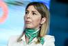 Romina Fasulo, durante el lanzamiento de su candidatura como suplente a la intendencia de Montevideo, en el gimnasio del Club Cordón (archivo, febrero de 2020). · Foto: Javier Calvelo, adhocFOTOS Romina Fasulo, durante el lanzamiento de su candidatura como suplente a la intendencia de Montevideo, en el gimnasio del Club Cordón (archivo, febrero de 2020). · Foto: Javier Calvelo, adhocFOTOS