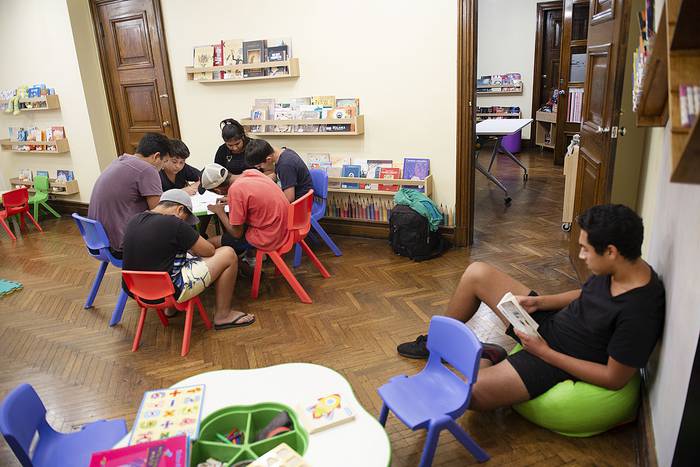 Sala de lectura infantil en la Biblioteca Nacional. · Foto: Andrés Cuenca