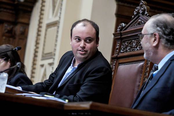 El diputado Nicolás Viera (MPP) en el Parlamento (marzo de 2020) · Foto: Javier Calvelo, adhocFOTOS