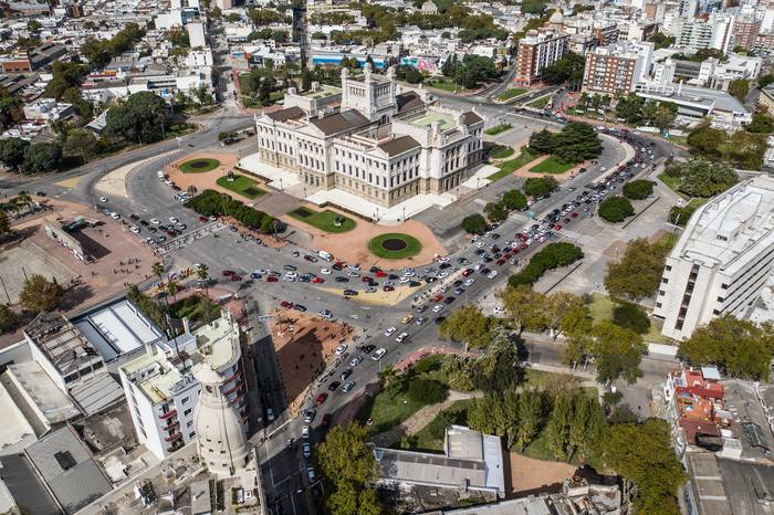 Vista aérea del Palacio Legislativo (archivo, mayo de 2020). · Foto: Daniel Rodríguez, adhocFOTOS