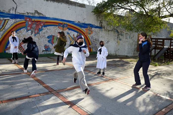 Escuela Japón, de Montevideo, el 29 de junio.  · Foto: Daniel Rodríguez, adhocFOTOS