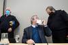 Diego Fernández, Jorge Larrañaga y Erode Ruíz en la sede de Jefatura de Policia de Montevideo (julio de 2020) · Foto: Javier Calvelo, adhocFOTOS Diego Fernández, Jorge Larrañaga y Erode Ruíz en la sede de Jefatura de Policia de Montevideo (julio de 2020) · Foto: Javier Calvelo, adhocFOTOS