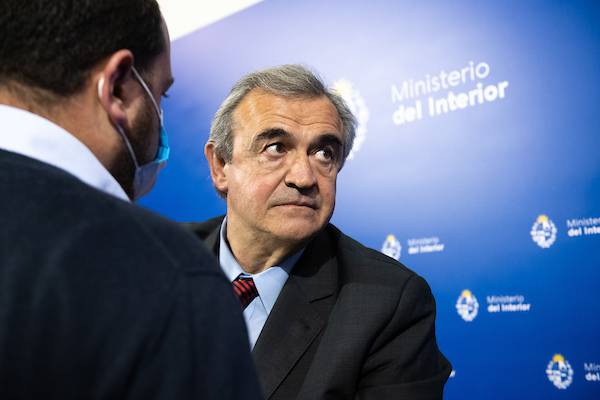 Jorge Larrañaga en la sede del Ministerio del Interior (agosto de 2020) · Foto: Santiago Mazzarovich / adhocFOTOS