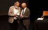 Thomas Lowy recibe de parte de Pablo Da Silveira la "Medalla Delmira Agustini" el 1 de diciembre, en la sala Hugo Balzo. · Foto: Pedro Zafrón, adhocFOTOS Thomas Lowy recibe de parte de Pablo Da Silveira la "Medalla Delmira Agustini" el 1 de diciembre, en la sala Hugo Balzo. · Foto: Pedro Zafrón, adhocFOTOS
