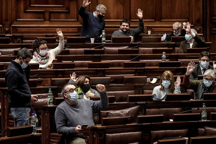 Sesión en la cámara de Diputados en el Palacio Legislativo (archivo, julio de 2021). · Foto: Javier Calvelo, adhocFOTOS