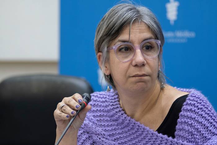 Zaida Arteta, durante la asunción del nuevo Comité Ejecutivo del SMU (archivo, agosto de 2021). · Foto: Pablo Vignali / adhocFOTOS