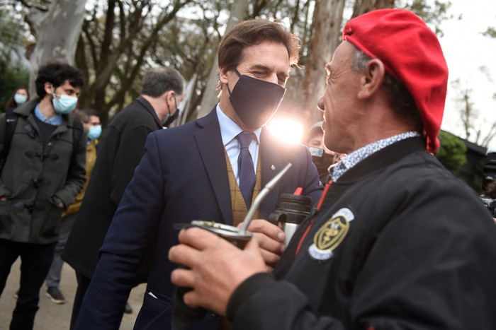 Luis Lacalle Pou, el 10 de setiembre, en la Rural del Prado. · Foto: Nicolás Celaya, adhocfotos