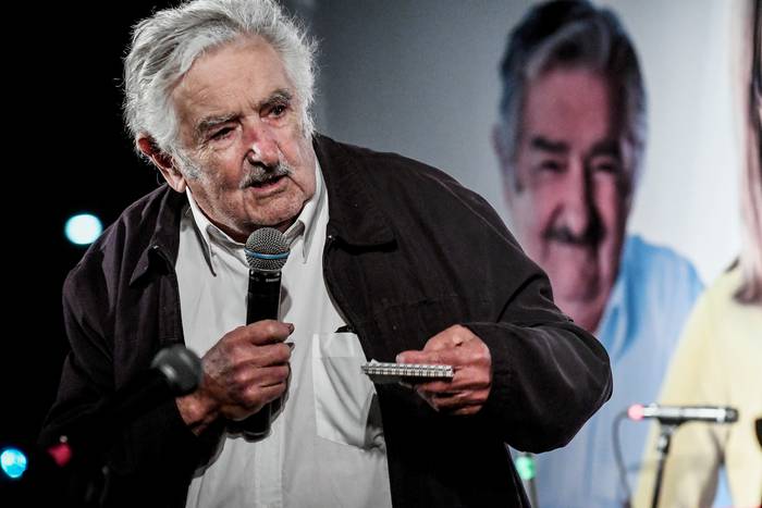 José Mujica durante un acto en la ciudad de Las Piedras (archivo, noviembre de 2021).