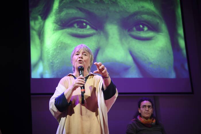 Carmen Beramendi en el evento de los 15 años del Fondo de Mujeres del Sur en el teatro Solís (02.09.2022). · Foto: Mara Quintero