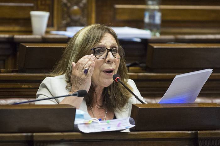 Ana Olivera, en la Cámara de Diputados (archivo, diciembre de 2020). · Foto: Ernesto Ryan