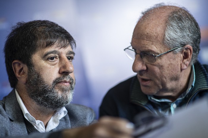 Fernando Pereira y Ernesto Murro , en el Club Arbolito · Foto: .