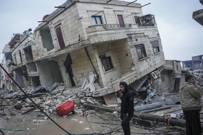 Ciudad de Jandaris, el 6 de febrero,  en el noroeste de Siria. Foto: Rami al SAYED / AFP