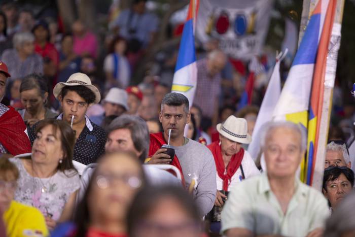 Acto por el 52 aniversario del Frente Amplio, el 5 de febrero, en Parque del Plata. · Foto: Camilo dos Santos