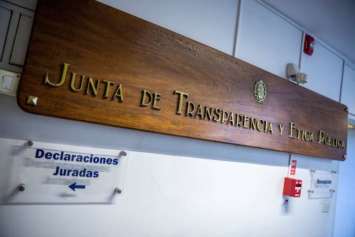 Junta de Transparencia y Ética Pública en la sede de la Corporación Nacional para el Desarrollo en Montevideo (archivo, marzo de 2023). · Foto: Mauricio Zina, adhocfotos
