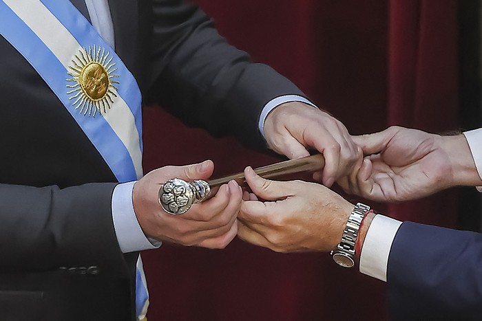 Ceremonia de investidura, en el Congreso de Buenos Aires.(archivo 2023) · Foto: Alejandro Pagni, AFP