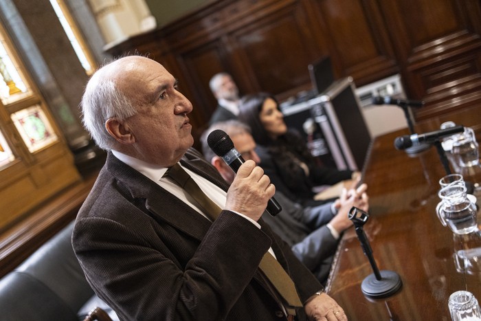 Guillermo Domenech, el 26 de agosto, en el Senado. · Foto: Ernesto Ryan