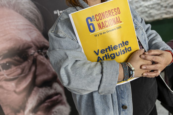 Durante el Congreso Nacional, el 19 de octubre, en la Huella de Seregni. · Foto: Rodrigo Viera Amaral