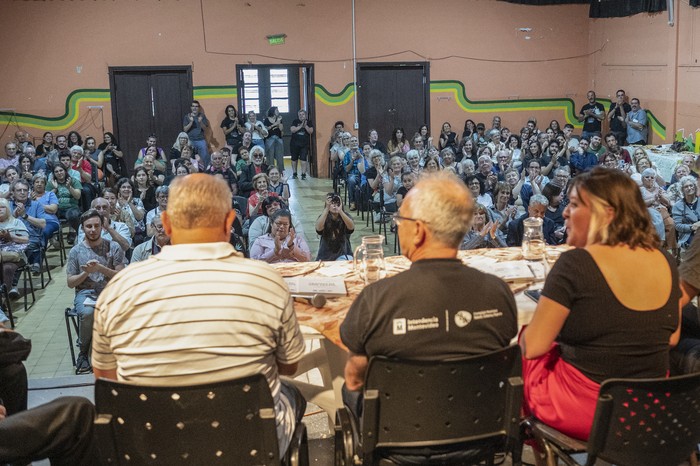 Durante la presentación del libro, el 6 de diciembre en el Complejo Sacude. · Foto: Alessandro Maradei