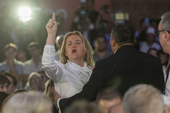 Ximena Grignoli durante el evento "40 años de democracia: encuentro de presidentes", el 27 de marzo. · Foto: Rodrigo Viera Amaral