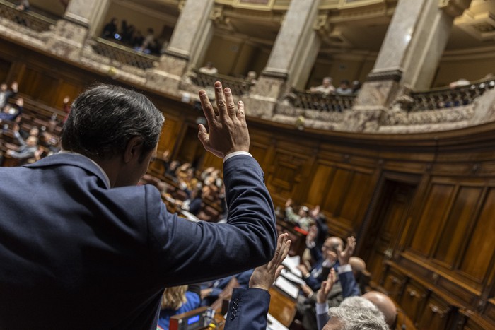 Cámara de Diputados, el 13 de agosto, durante la discusión del proyecto. · Foto: Ernesto Ryan