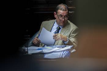 Sebastián da Silva, el 13 de agosto, en el Senado. · Foto: Rodrigo Viera Amaral