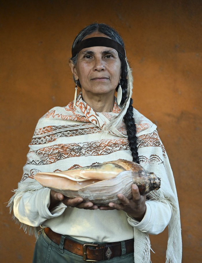 Mónica Michelena Díaz, activista de la Comunidad Charrúa Basquadé Inchalá. · Foto: Guillermo Legaria