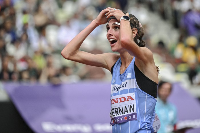 Julia Paternain, el 13 de setiembre, en Tokio. · Foto: Jewel Samad, AFP