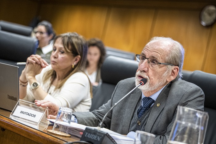 Ana María Ferraris y Alfredo Asti, el 29 de setiembre, en la Comisión de Presupuesto integrada con Hacienda. · Foto: Gianni Schiaffarino
