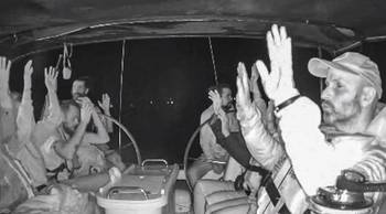 Captura de transmisión en vivo de la Global Sumud Flotilla, el 1º de octubre, en aguas internacionales camino a la Franja de Gaza.