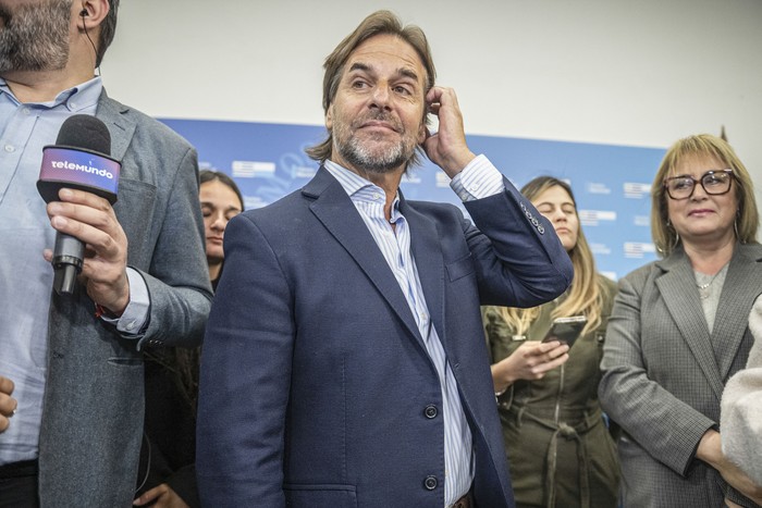 Luis Lacalle Pou, el 27 de octubre, en la Casa del Partido Nacional. · Foto: Gianni Schiaffarino Luis Lacalle Pou, el 27 de octubre, en la Casa del Partido Nacional. · Foto: Gianni Schiaffarino
