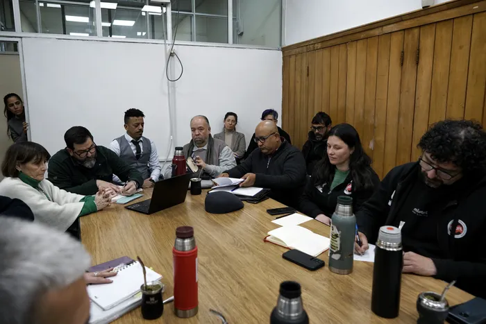 Tripartita en el Ministerio de Trabajo, el 14 de setiembre. · Foto: Gonzalo Gómez Gaggero