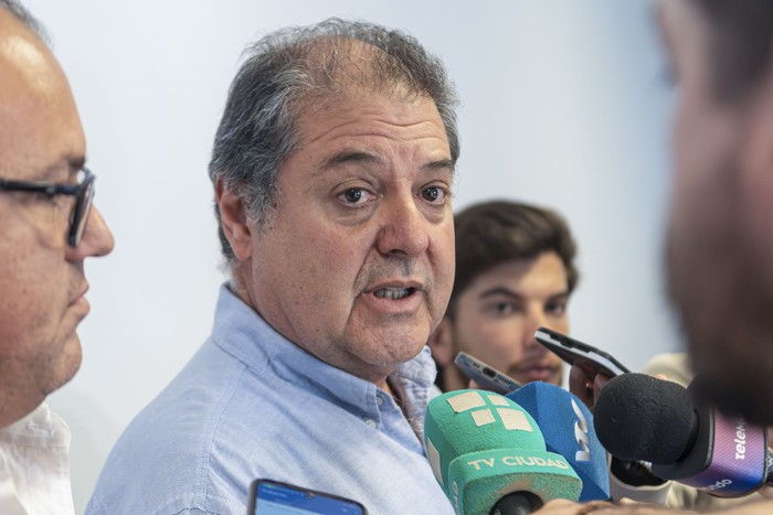 Daniel Alza, el 22 de enero, en la Caja de Profesionales. · Foto: Martín Hernández Müller