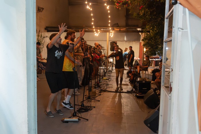 Ensayo de murga Jorge, el 21 de enero, en Montevideo. · Foto: Martín Hernández Müller