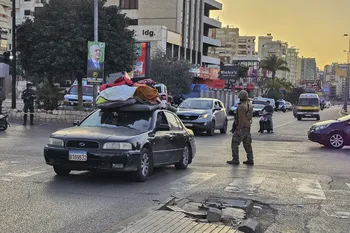 Evacuaciones, el 5 de marzo, en Beirut. · Foto: AFP