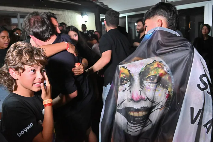 Doña Bastarda tras conocer los fallos del Carnaval, el 4 de marzo en Sutel. · Foto: Martin Hernández Müller