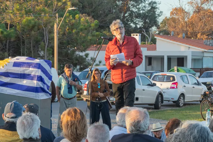 Homenaje a Eduarto Mondello, en Piriápolis, el 9 de marzo. · Foto: Pablo Serrón