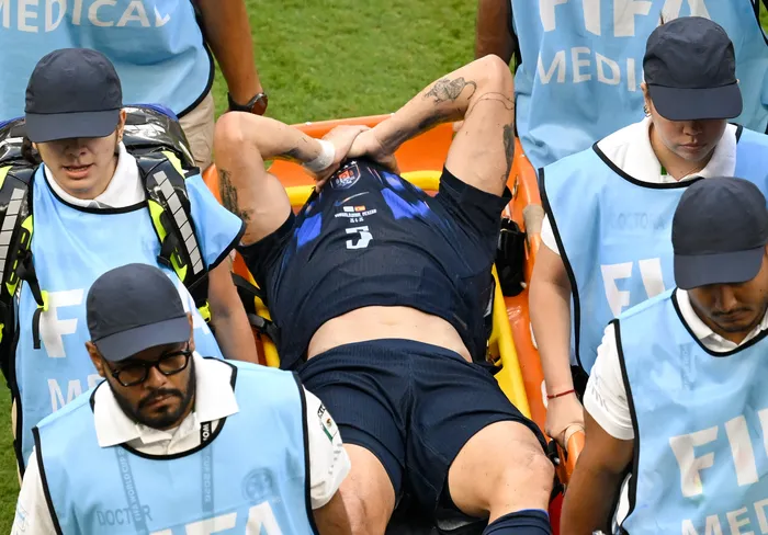 Manuel Ugarte, de Uruguay, el 26 de junio, en el estadio astadio Akron de Guadalajara. Foto: Alfredo Estrella, AFP
