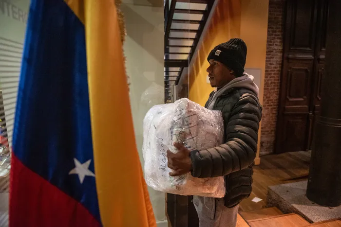 Embajada de Venezuela en Montevideo, el 27 de junio. · Foto: Diego Vila