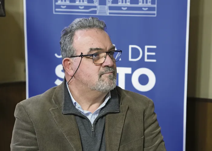 Fernando Menoni, el 13 de julio, en la Junta Departamental de Salto. Foto: Ariel Volpi