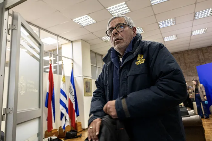 Richard Ferreira, el 23 de julio en el Ministerio de Trabajo. · Foto: Nadia Iula